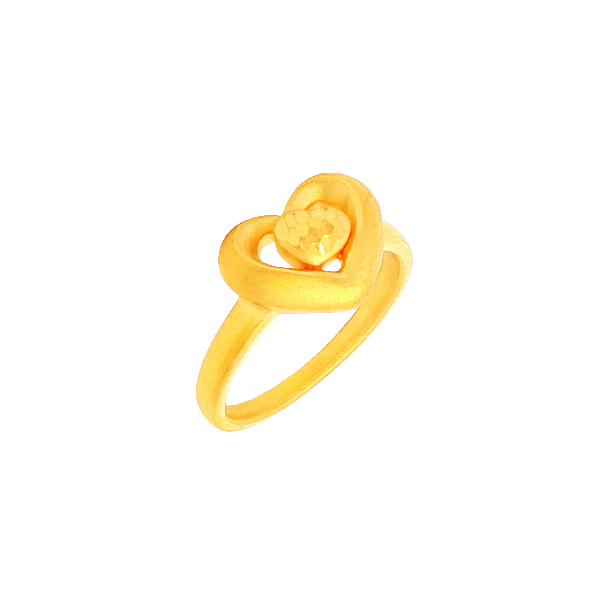 心形999足金戒指心形