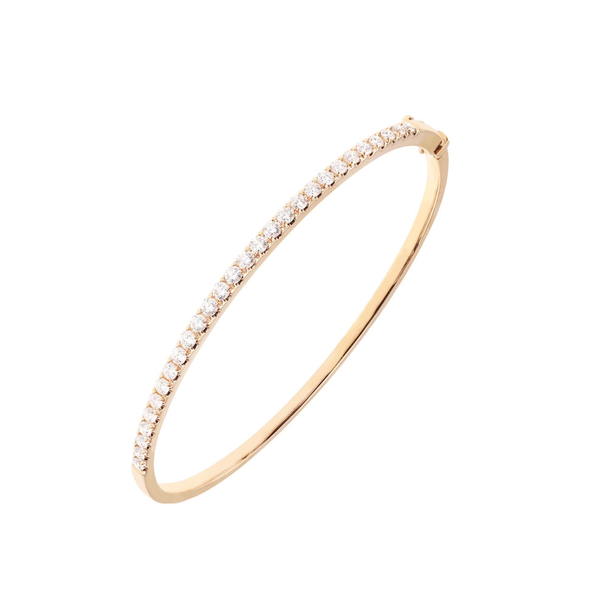 18K玫瑰色黃金鑽石手鐲