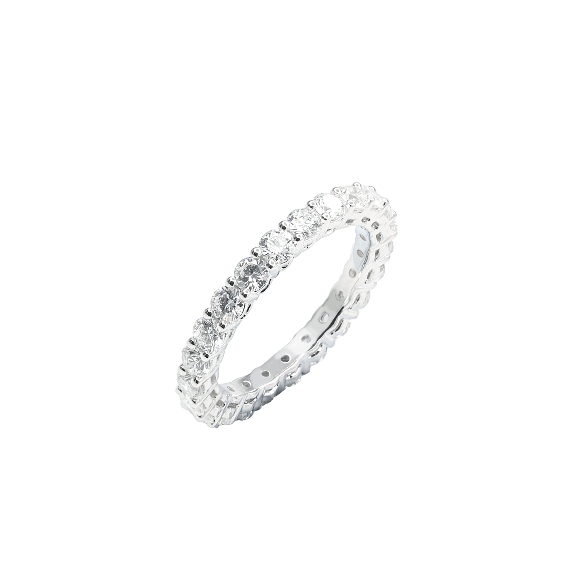 18K白色黃金鑽石戒指