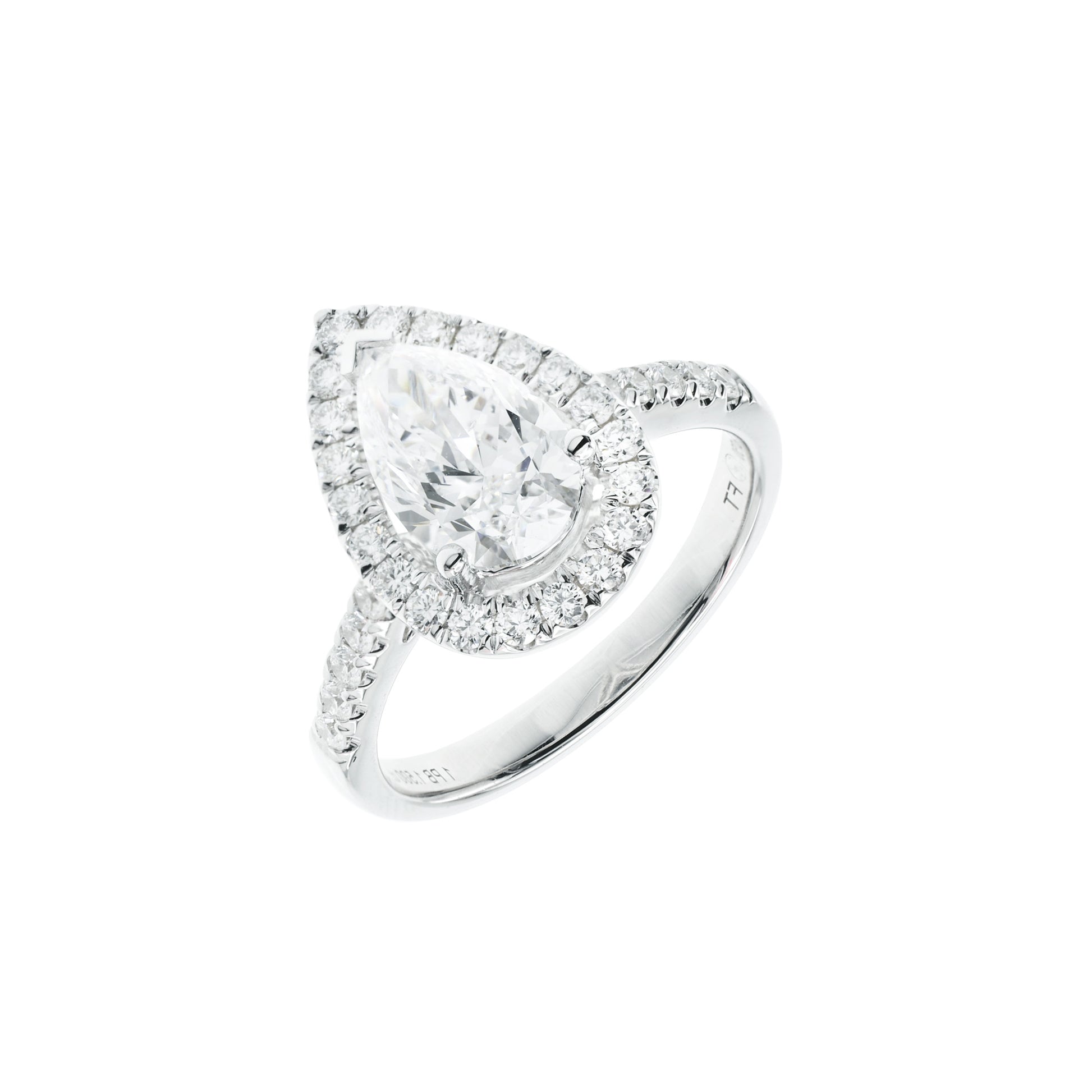 GIA-18K白色黃金鑽石戒指