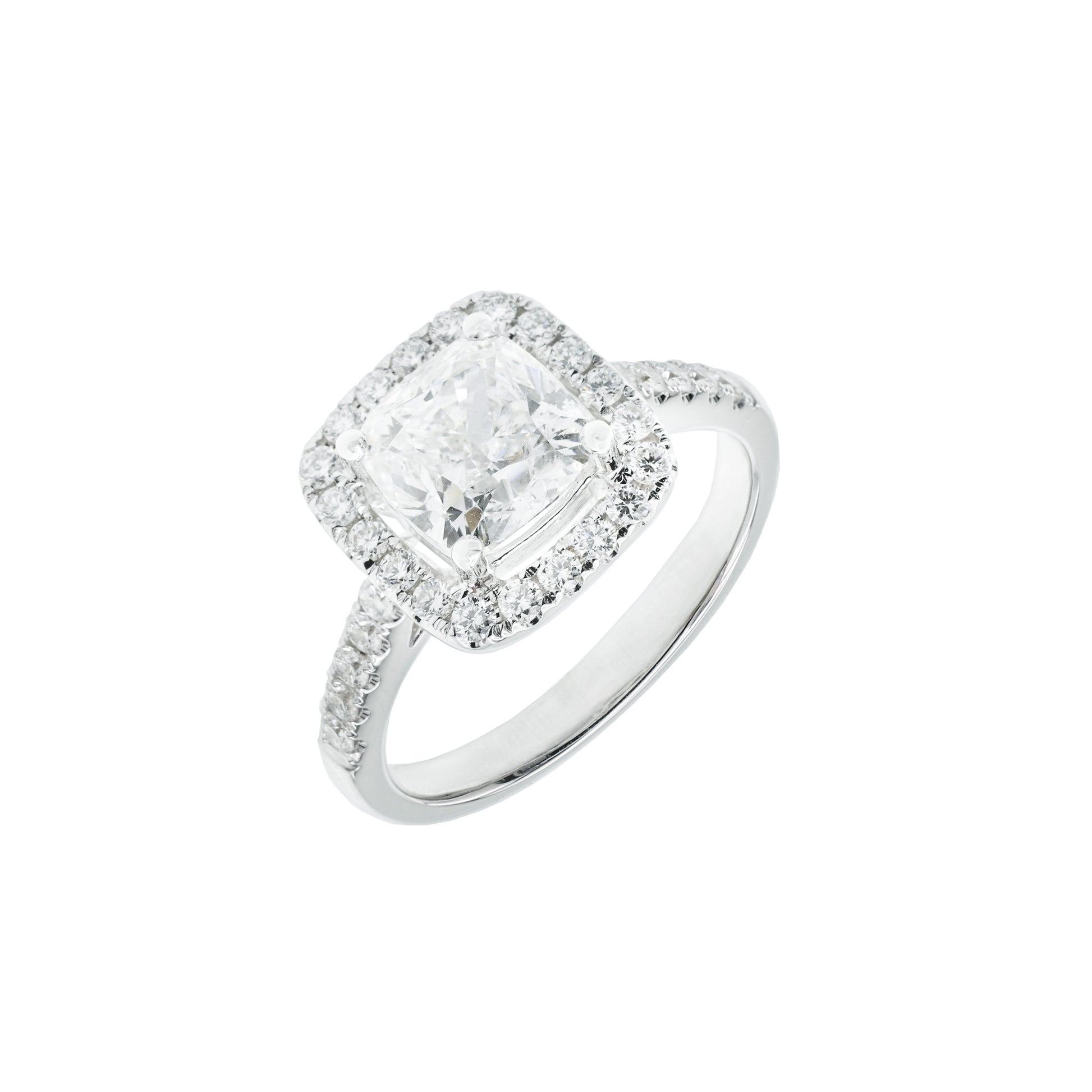 GIA-18K白色黃金鑽石戒指